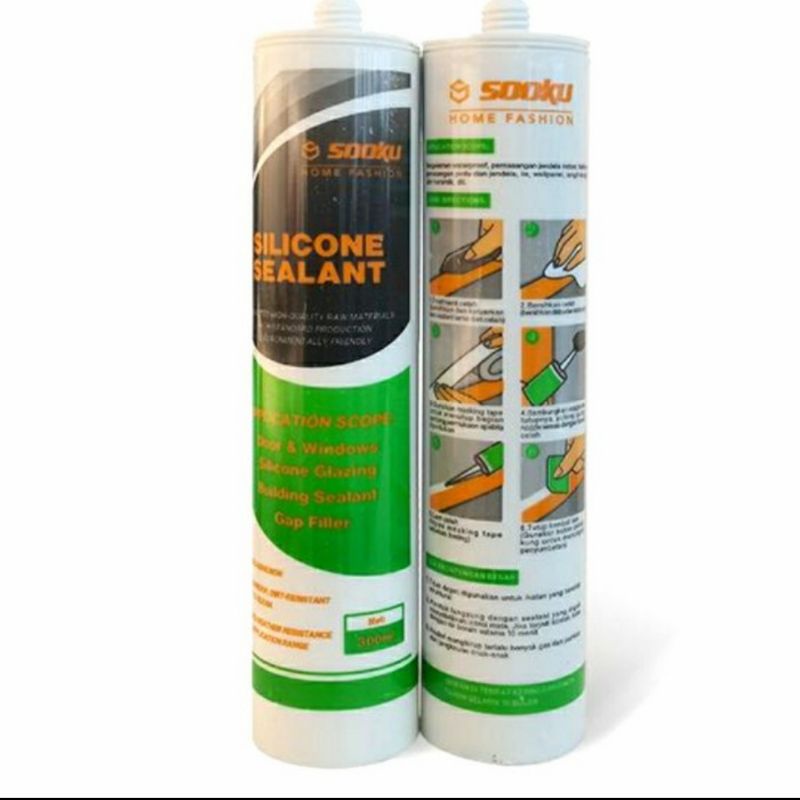 Jual lem silicon sealant/lem kaca logam kayu dan material lainnya 300 ...