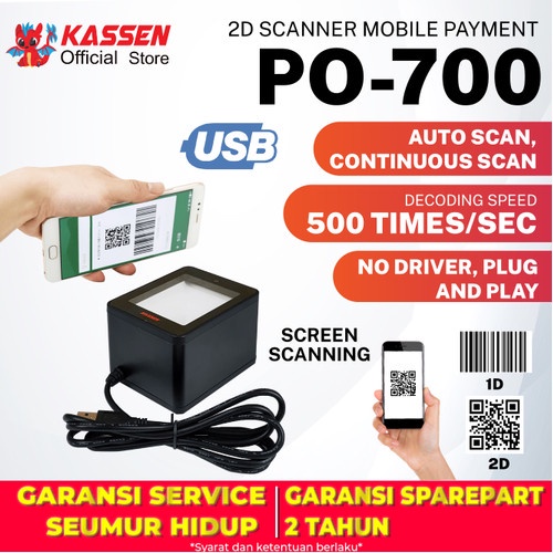 Jual JUAL SCANNER BARCODE QR PAYMENT DIGITAL BOX SCANDANA USB KASSEN PO ...