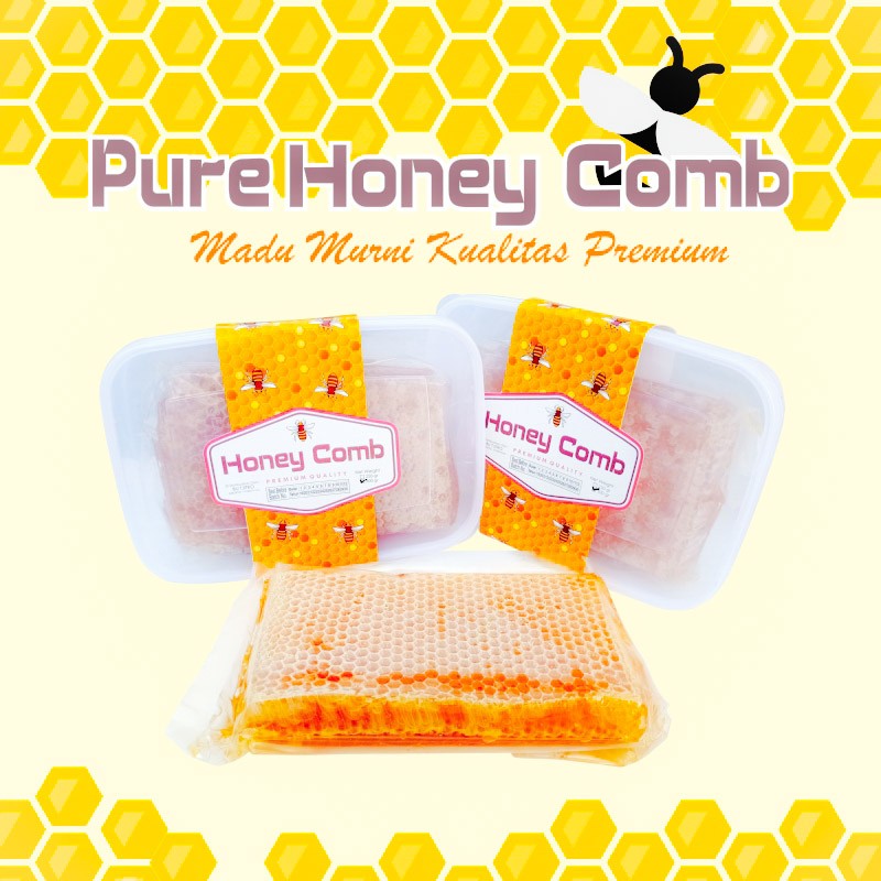 Jual Madu Sarang Honeycomb Raw Honey Mellifera 100 Asli Murni Original