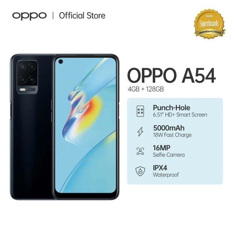 Oppo Mobile Oppo Kamera Selfie 16mp OPPO A55 4GB/64GB [50MP AI
