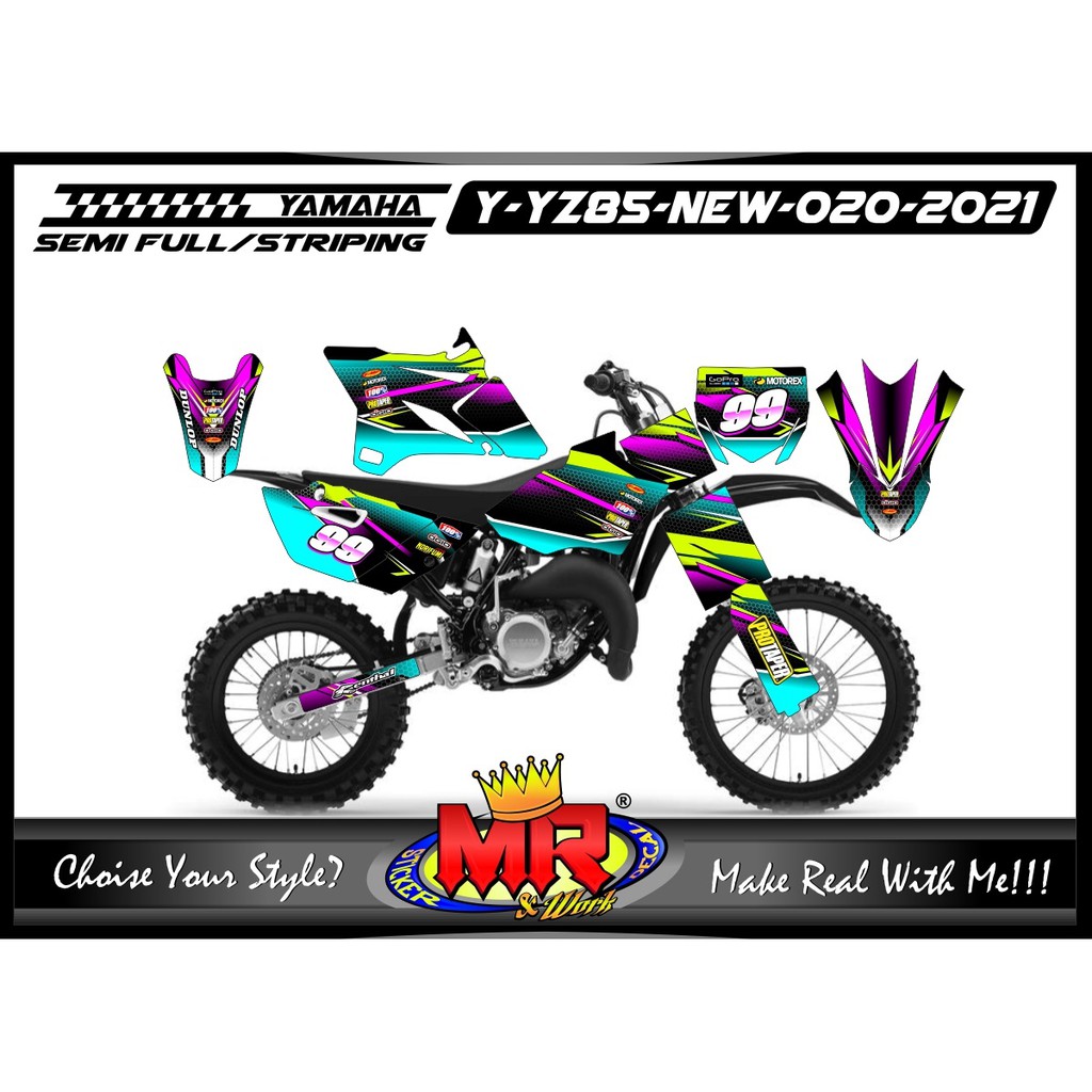 Jual Decal Motor Yamaha YZ 85 New Stiker Semifull Trail Bebek Elegan ...