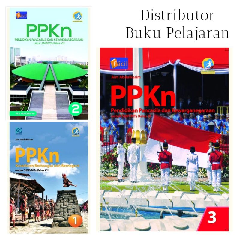 Jual Bintang Indonesia Jakarta - Buku Pelajaran PPKn kelas 1,2,3 SMP