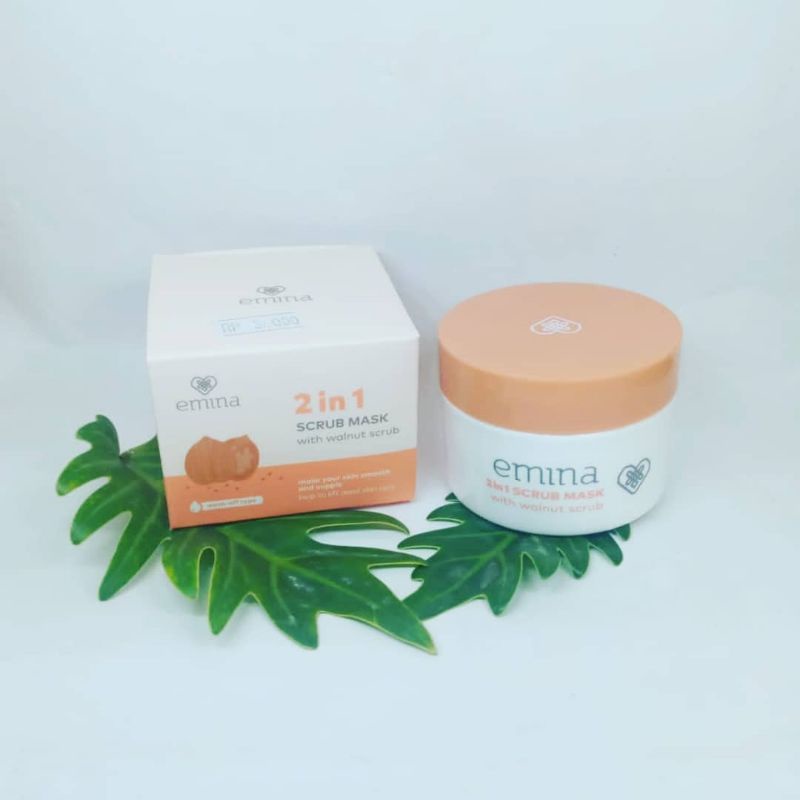Jual EMINA 2 in 1 Scrub Mask with Walnut Scrub 50ml Shopee Indonesia
