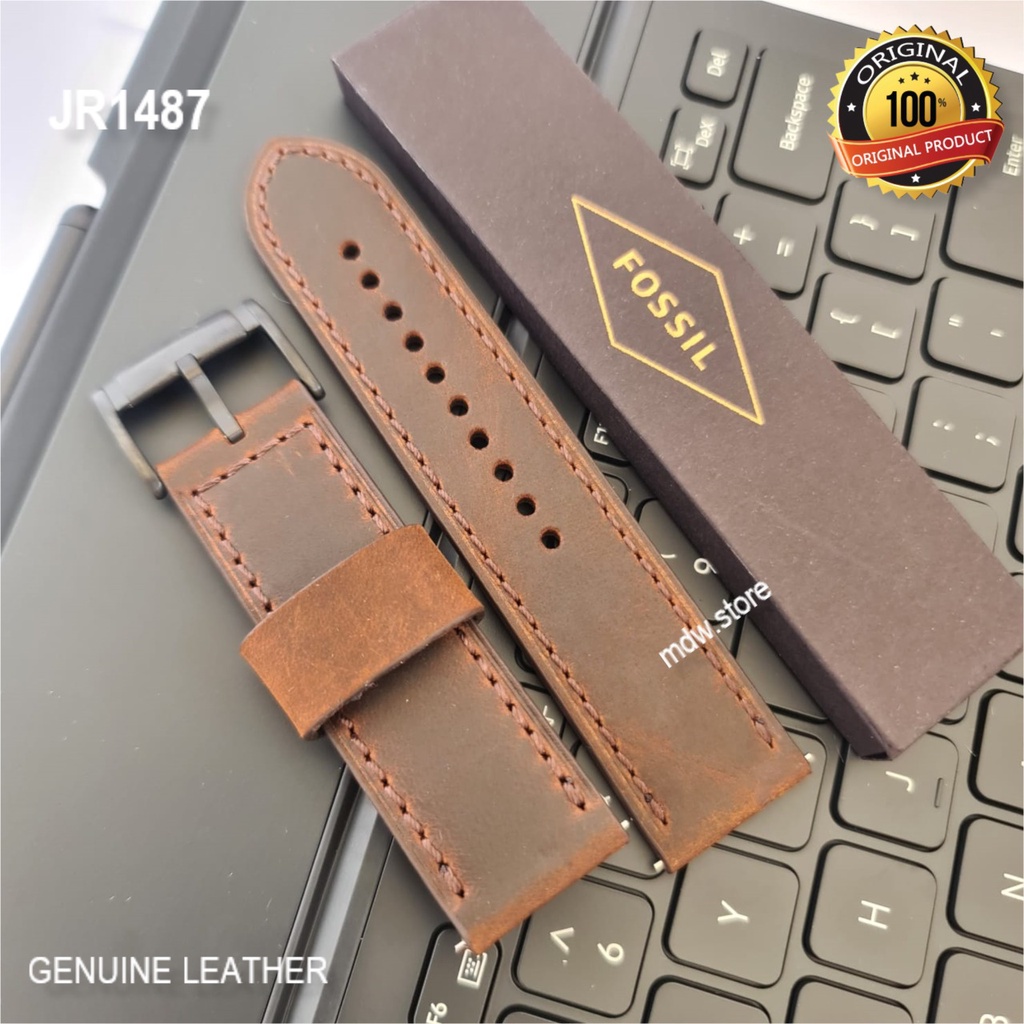 Jual Strap Tali Original Fossil Nate Chronograph Genuine 24MM Type JR1436 JR1487 JR1504 Shopee Indonesia