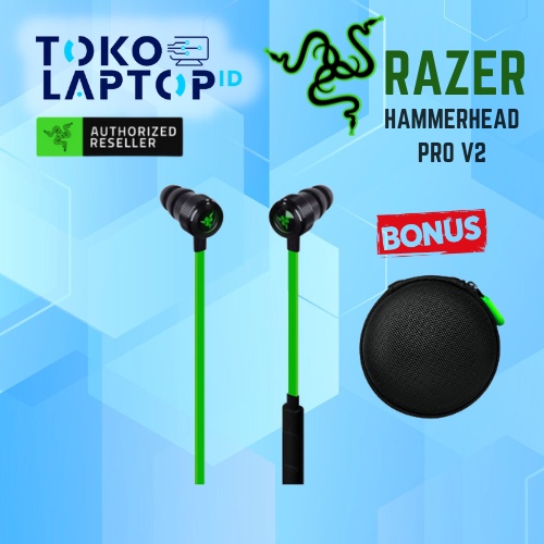 Jual Razer Hammerhead Pro v2 Gaming Earphone + Pouch | Shopee Indonesia