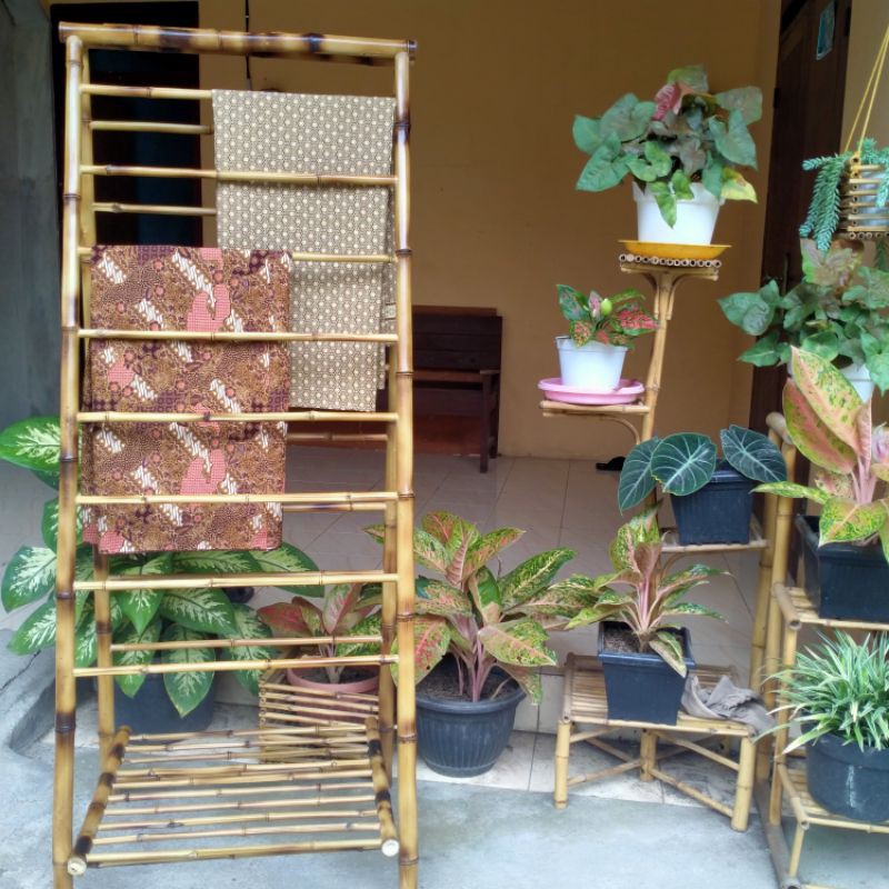 Jual GANTUNGAN KAIN,BAJU,JILBAB, DISPLAY JILBAB DARI BAMBU CENDANI ...