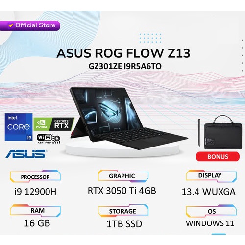 Jual ASUS ROG FLOW Z13 GZ301ZE I9R5A6T-O Core I9-12900H 16G 1TB ...