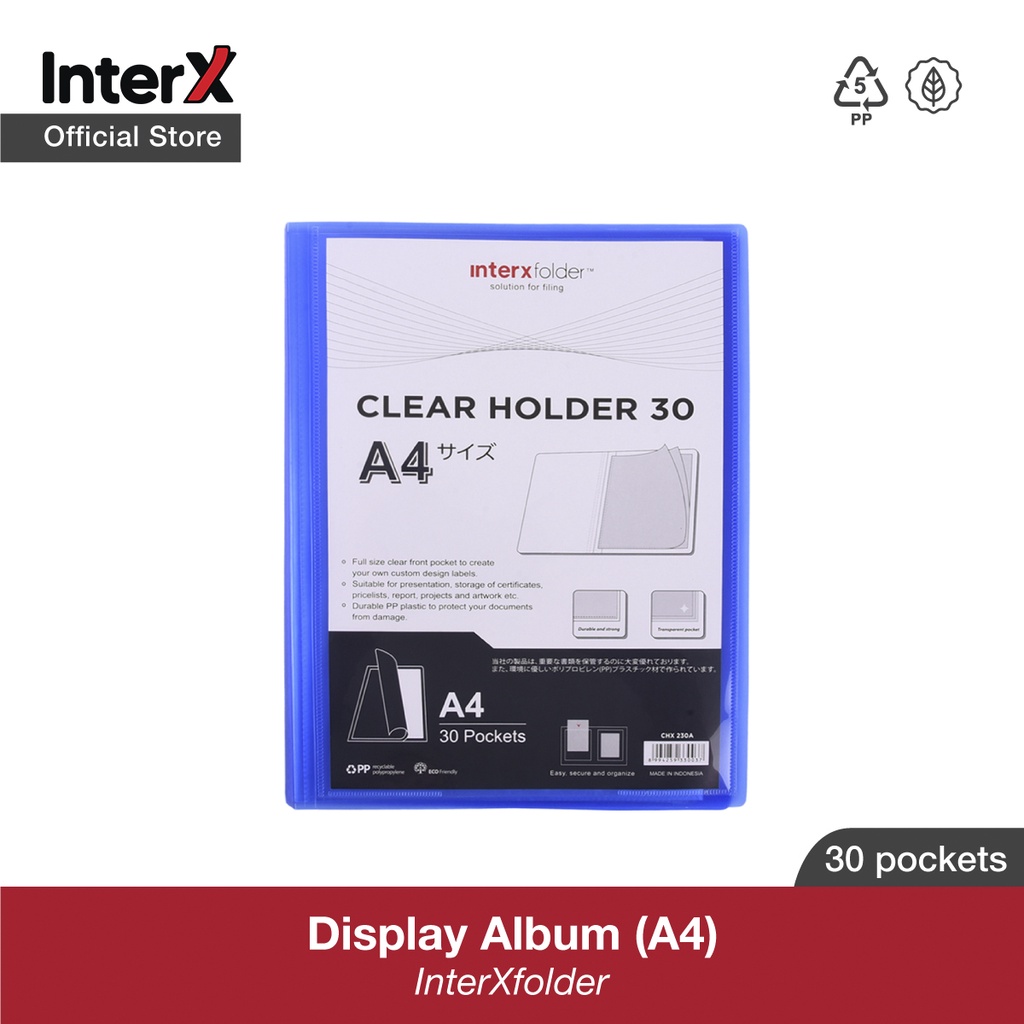 Jual InterX Folder Clear Holder / Document Keeper / Map Display Album ...