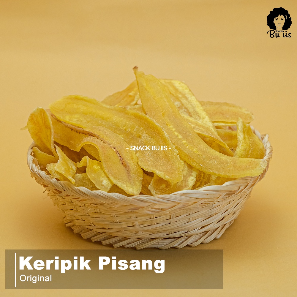 Jual 250gram Keripik Pisang Lantak Original Vanila Kepok Manis Snack Bu