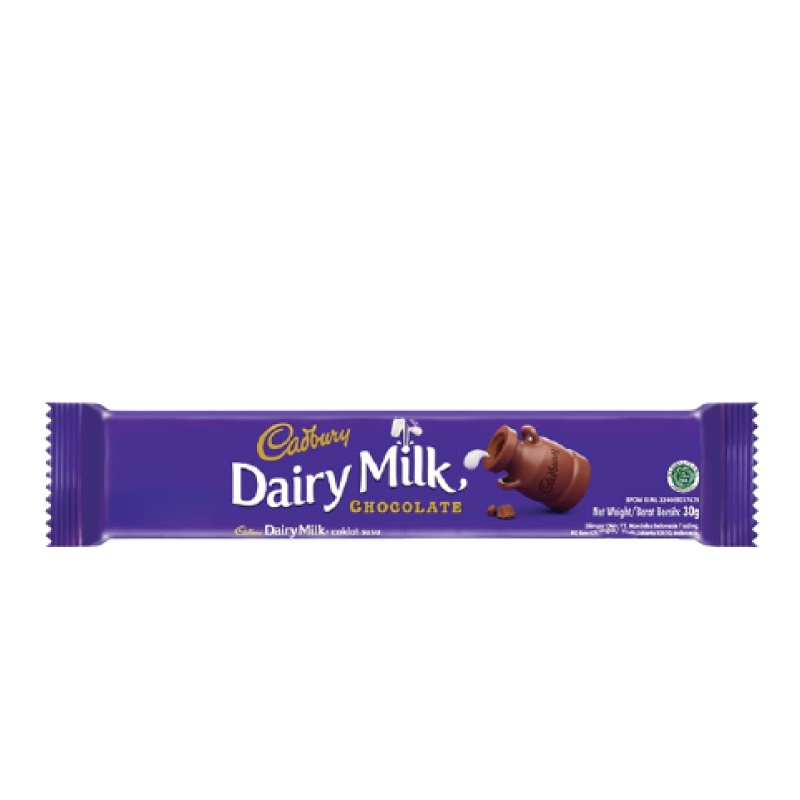 Jual Cadbury Dairy Milk Chocolate Original Regular 30g, Coklat Dengan ...