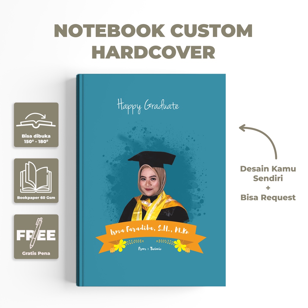 Jual Notebook Custom / Kado Unik / Buku Catatan/ Buku Diary / CUSTOM ...