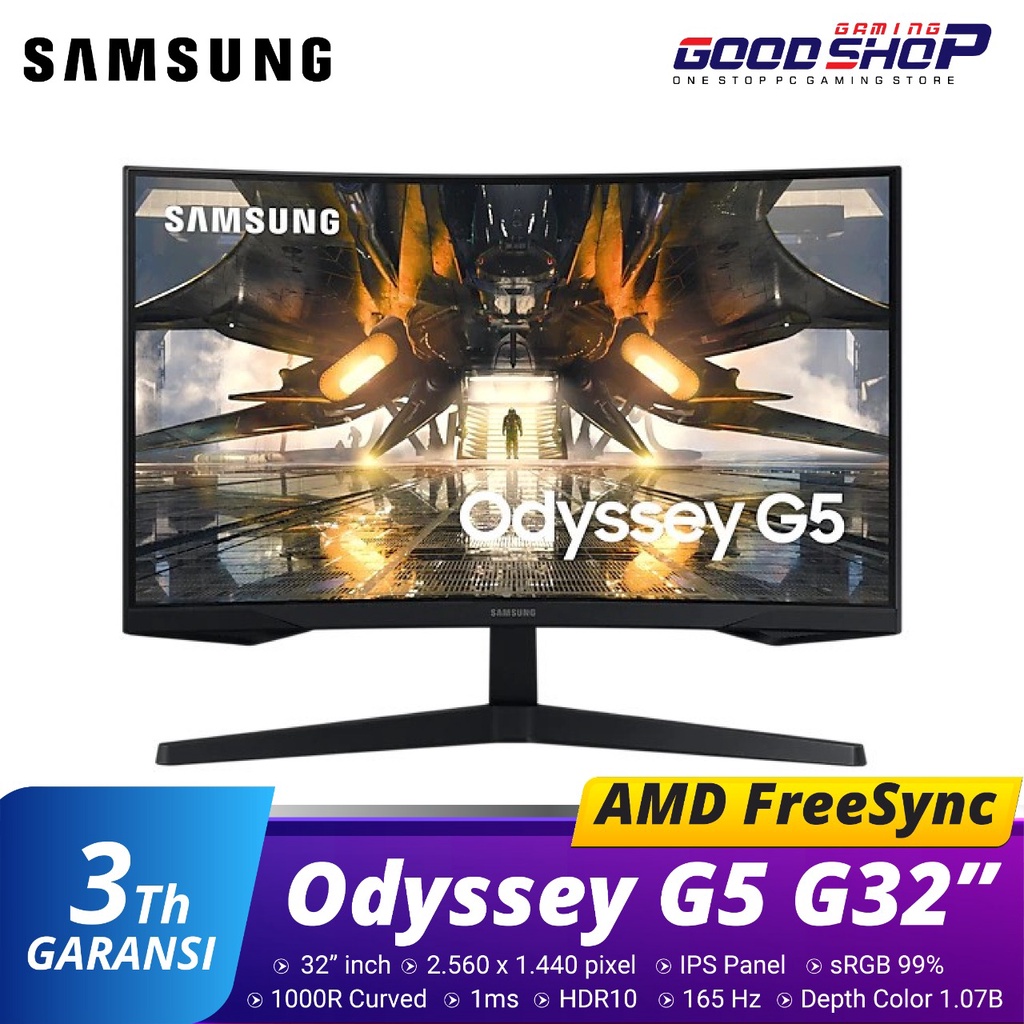 Jual Samsung 32" Odyssey G5 165Hz 1ms QHD Curved FreeSync - Gaming ...