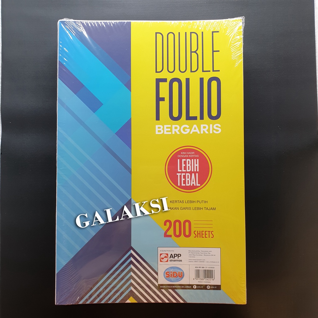 Jual KERTAS DOUBLE FOLIO BERGARIS SIDU (200 LEMBAR) | Shopee Indonesia