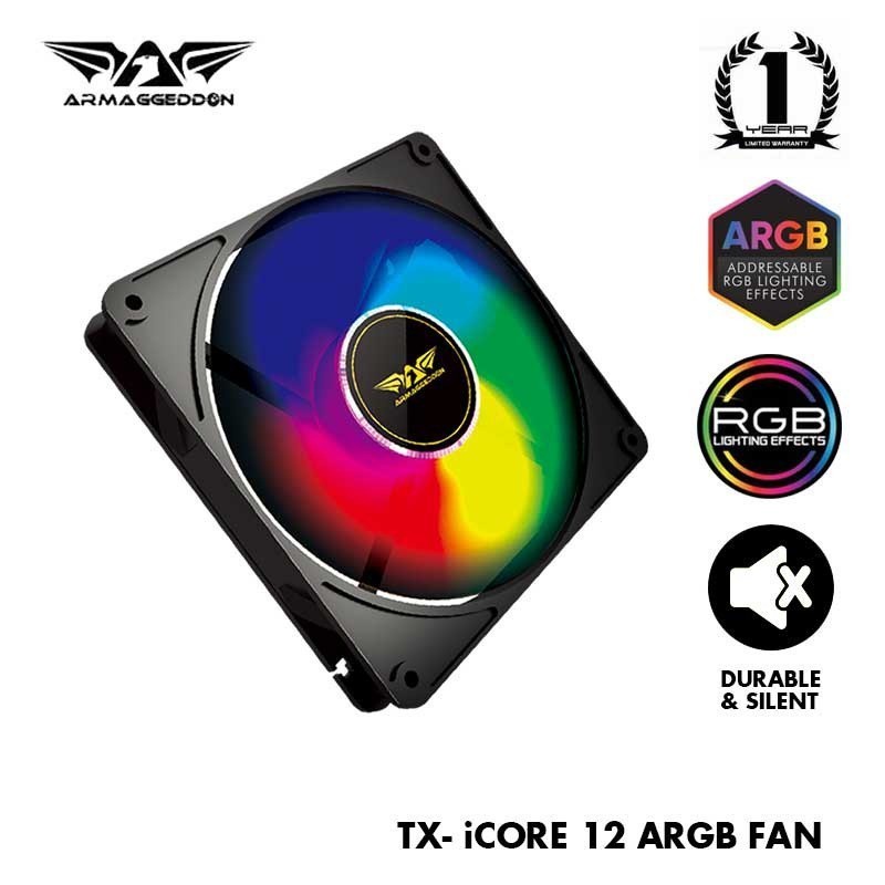 Jual Fan Armaggeddon Tessaraxx TX-iCore ARGB Fan | Support Aura Sync ...
