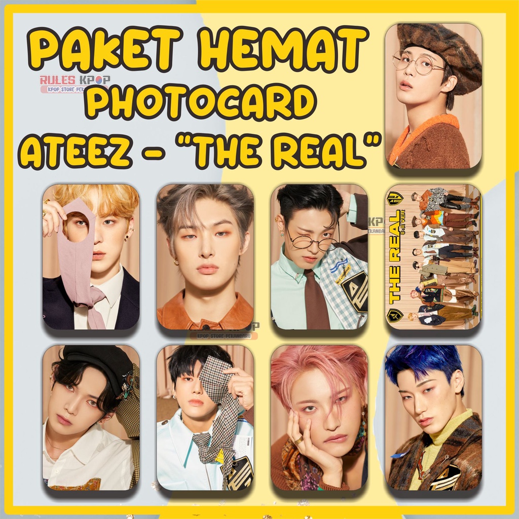 Jual Lbr Bisa Cod Paket Photocard Ateez The Real Photo Card Ateez The Real Photocards