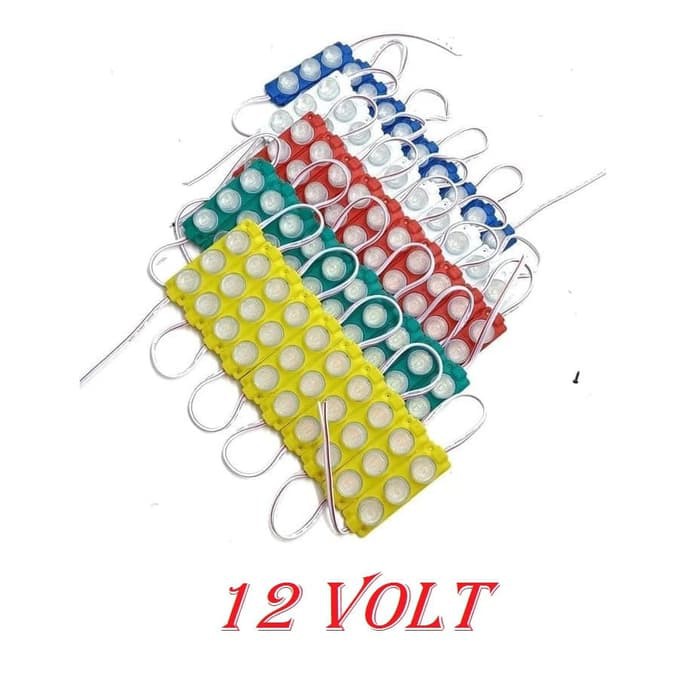 LAMPU LED MODUL STRIP 3 MATA BESAR SMD 3030 7520 12V 12VOLT 12 V VOLT 3 WATT KOLONG MOBIL MOTOR