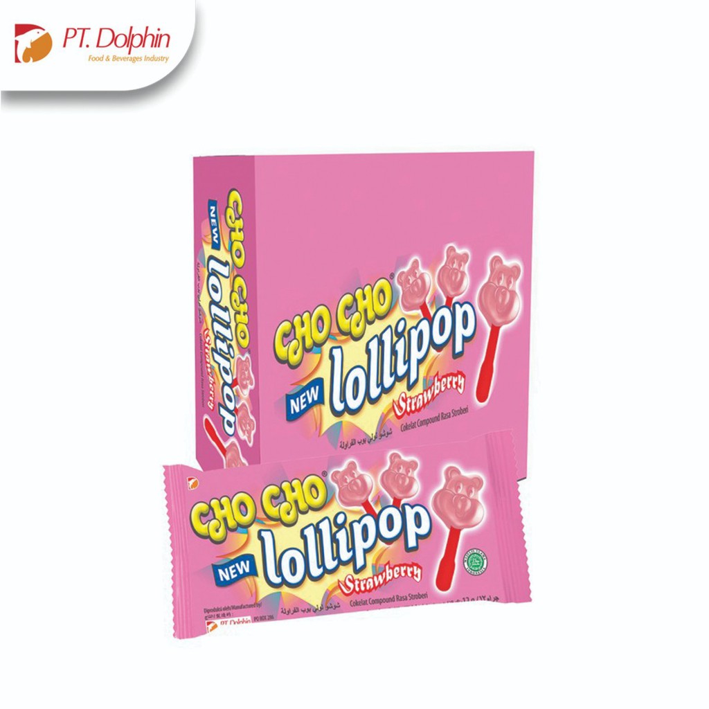 Jual Cho Cho Lollipop Box - Chocolate - Strawberry - Stick | Shopee ...