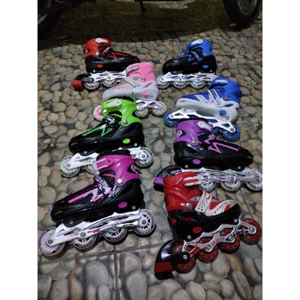 Jual Sepatu Roda Inline Power Warna S M L FREE KUNCI L & BAUD PANJANG ...
