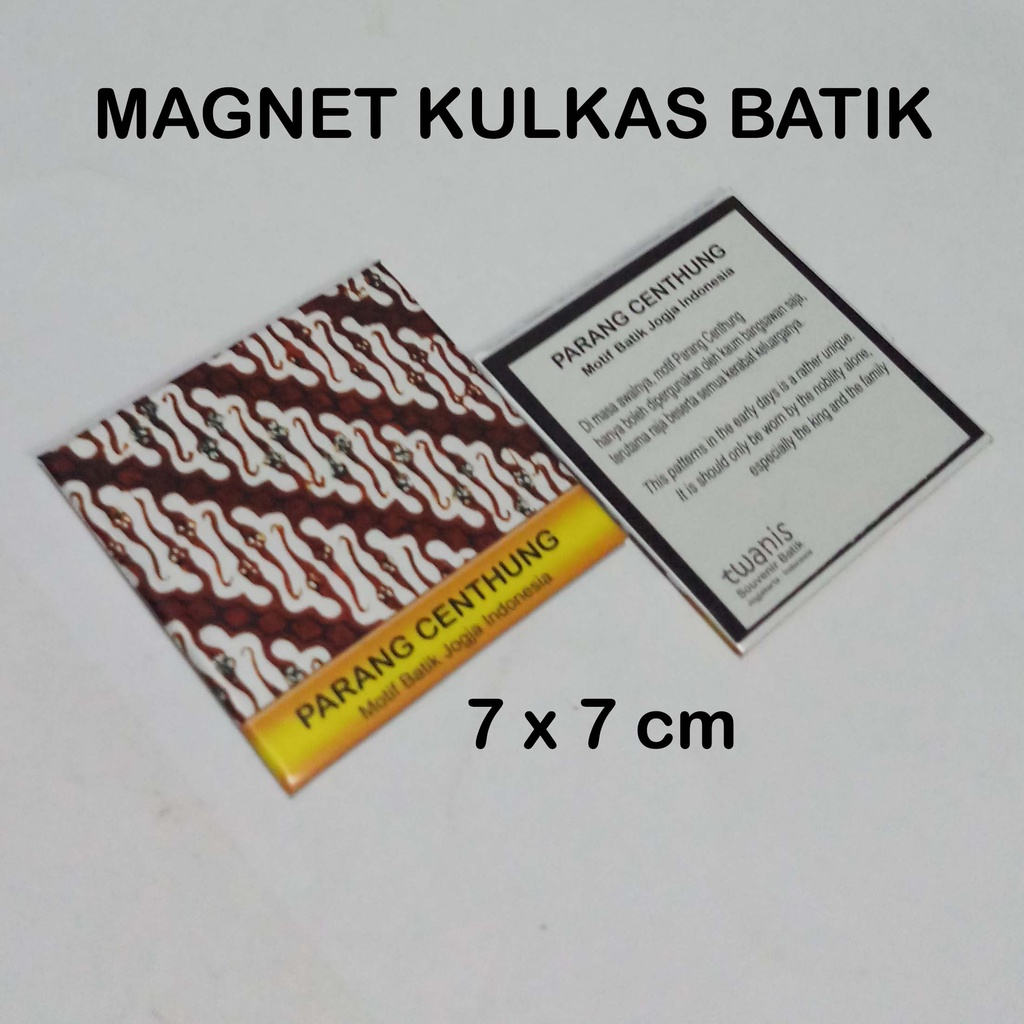 Jual Souvenir Kulkas Batik Fridge Motif ParangCenthung