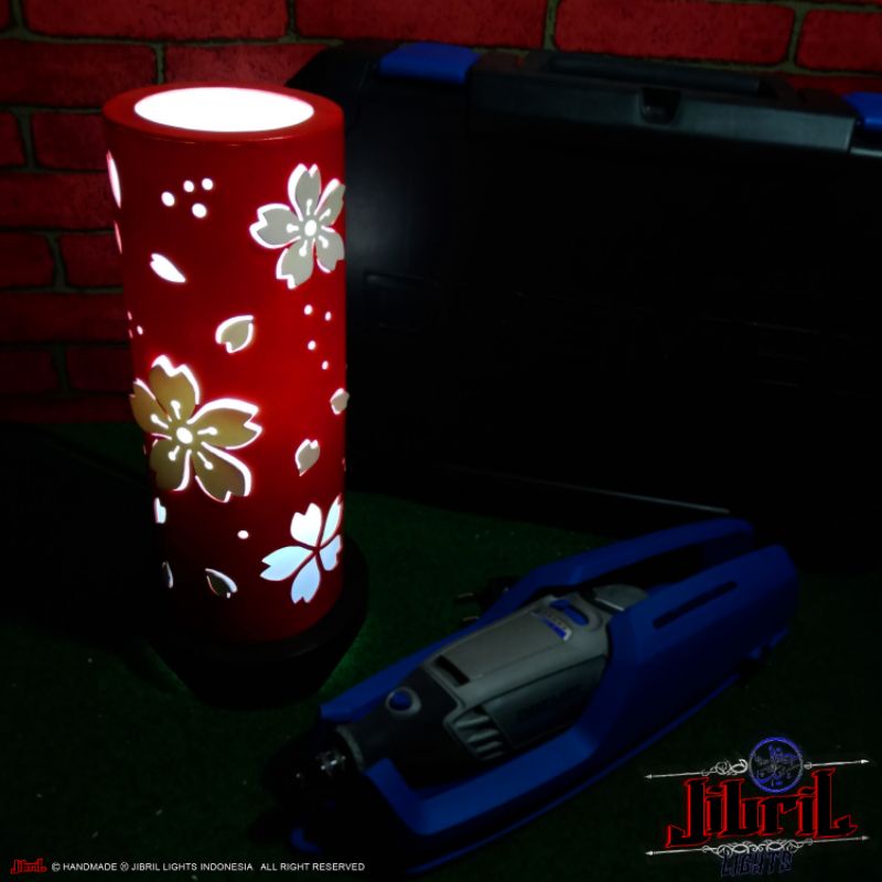 Jual Lampu Hias Meja / Dinding Ukir Paralon PVC Jibril Lights Motif