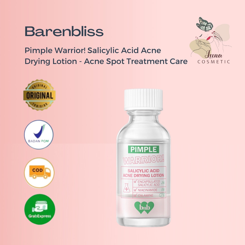 Jual BNB barenbliss Pimple Warrior! Salicylic Acid Acne Drying Lotion