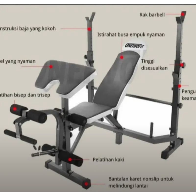 Jual Bench Press Idachi beban besi 40kg | Shopee Indonesia