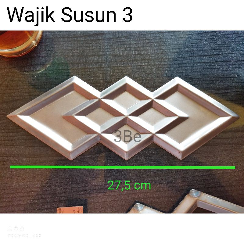 wajik susun 3 rapat tampilan 1 muka ornamen aksesoris hiasan pagar besi berkualitas