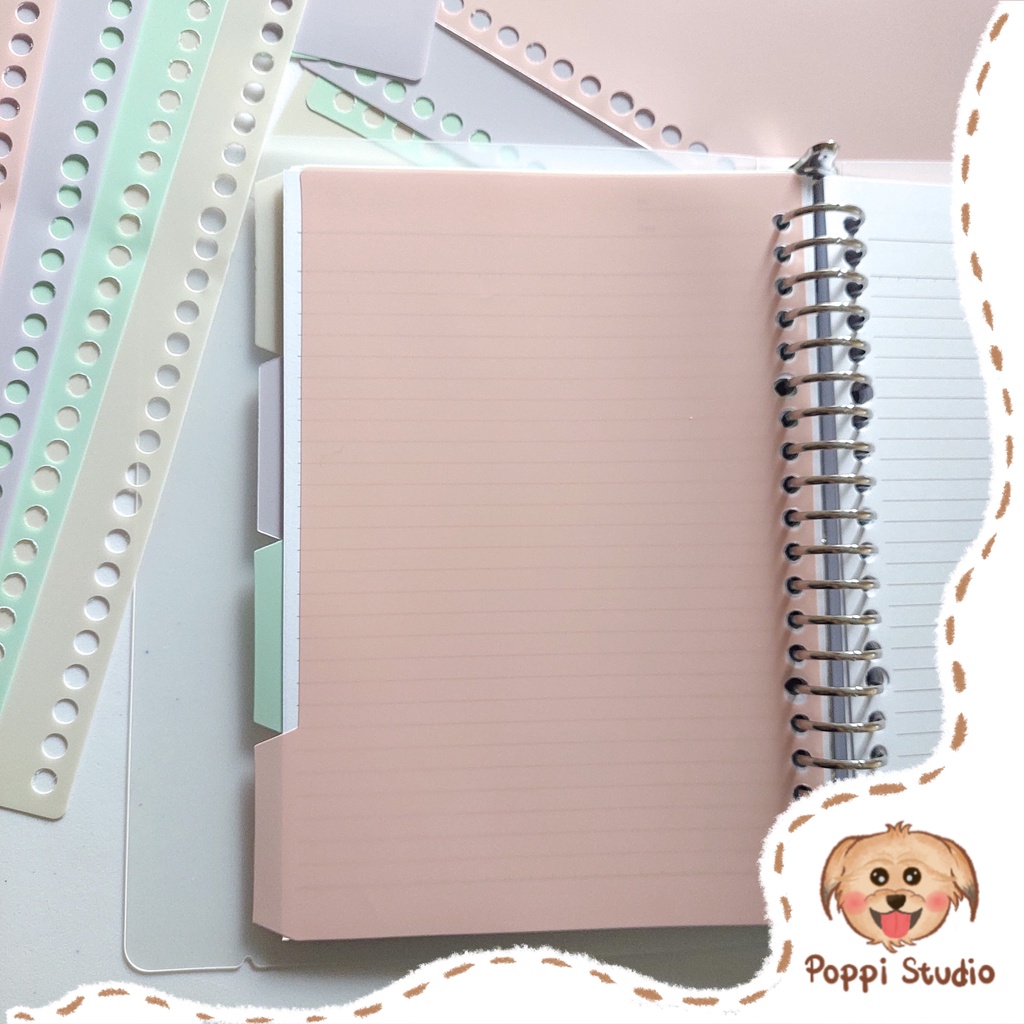 Jual Pembatas Binder Warna Pastel Ukuran A5 B5 Loose Leaf Diy Sekat