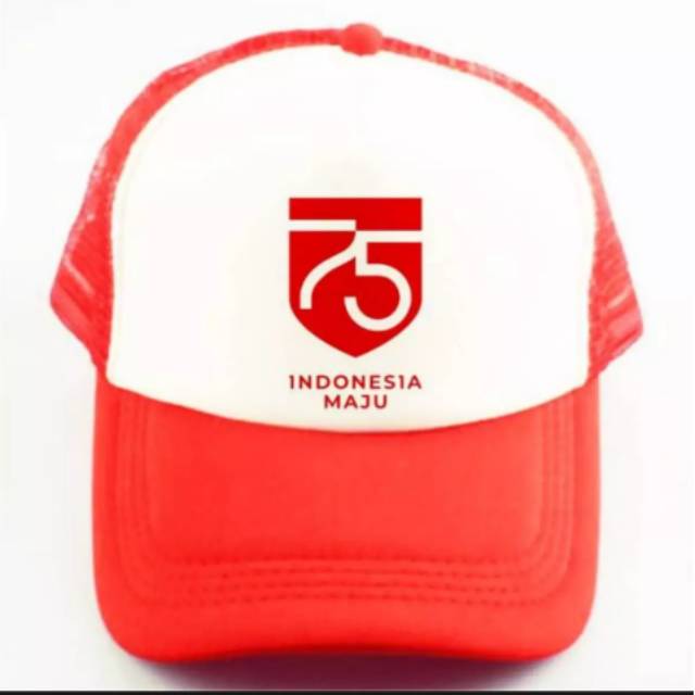 Jual TOPI TRUCKER HUT RI KE 75 WARNA MERAH PUTIH | Shopee Indonesia