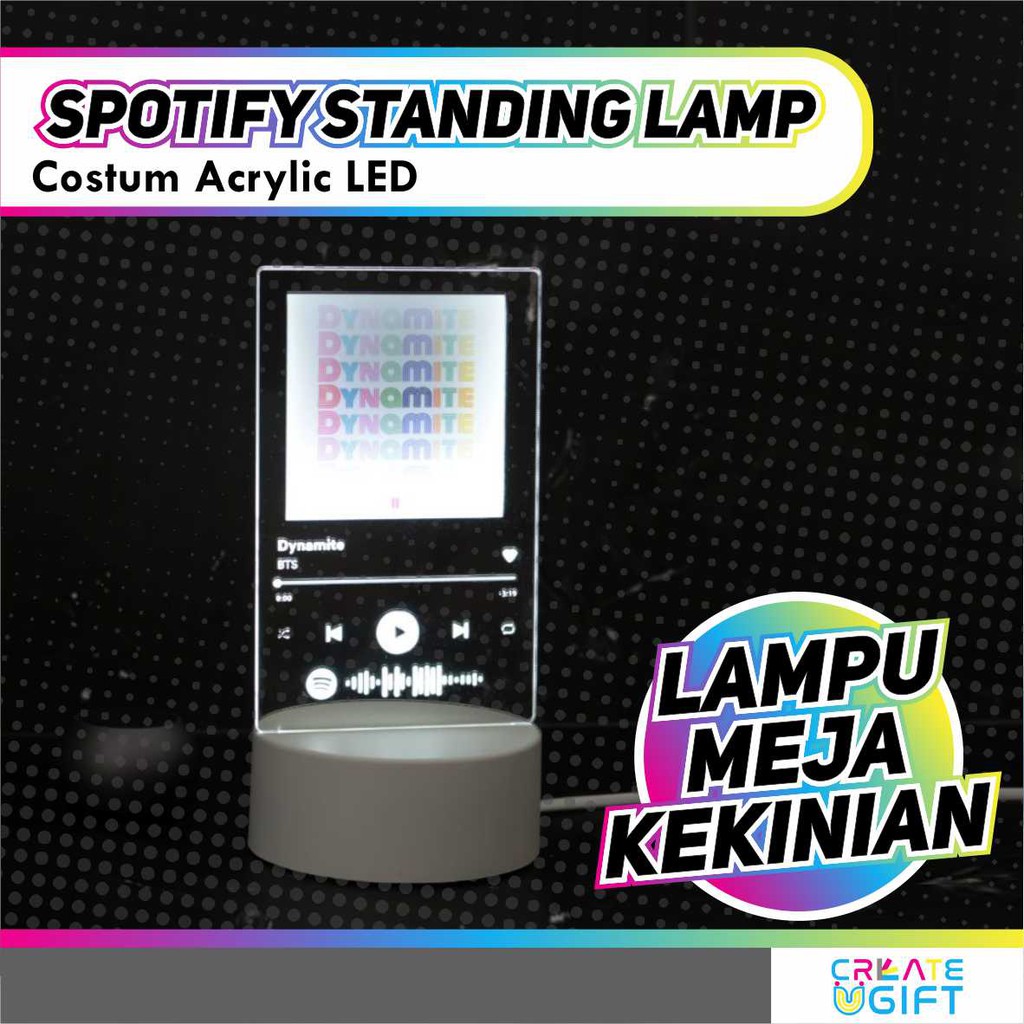 Jual Custom Acrylic Spotify LED Light Stand | Lampu Tidur | Shopee ...