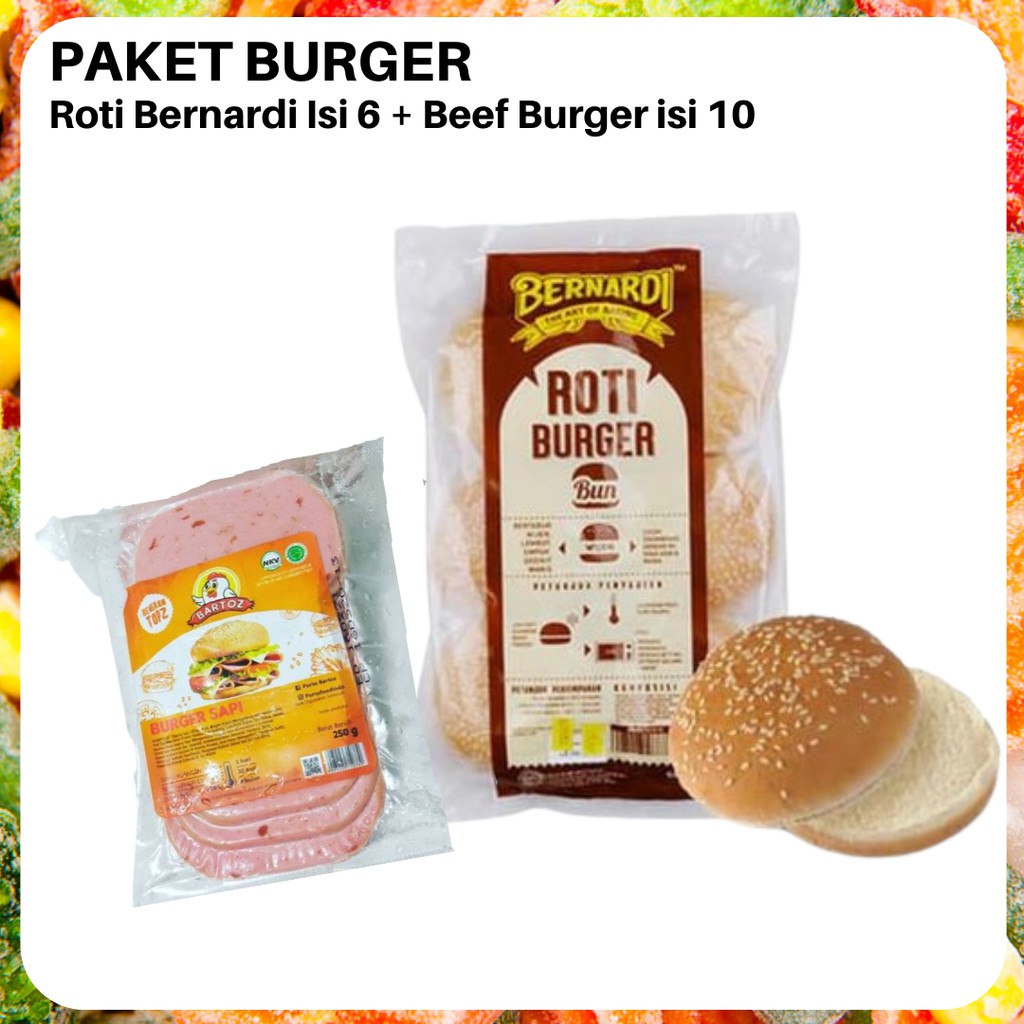 Jual Khusus Area Sumbar Paket Hemat Burger Roti Bernardi Isi Dan