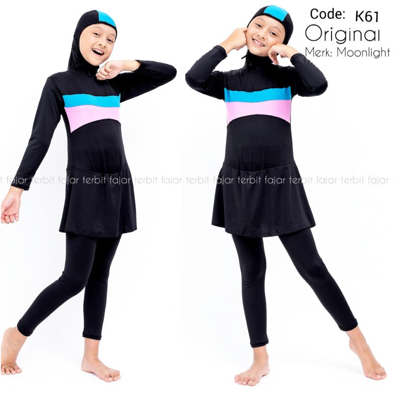 Jual baju renang anak perempuan muslim setelan berenang anak wanita