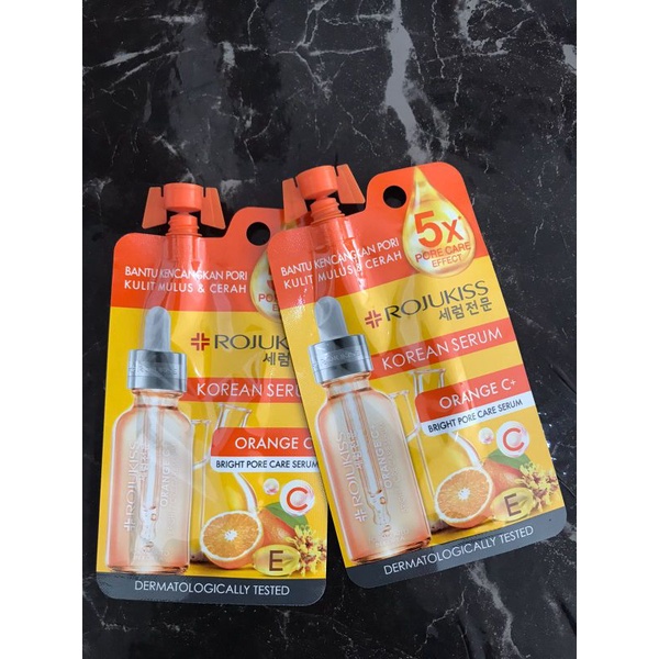 Jual ROJUKISS KOREAN SERUM ORANGE C+ BRIGHT PORE CARE SERUM | Shopee ...