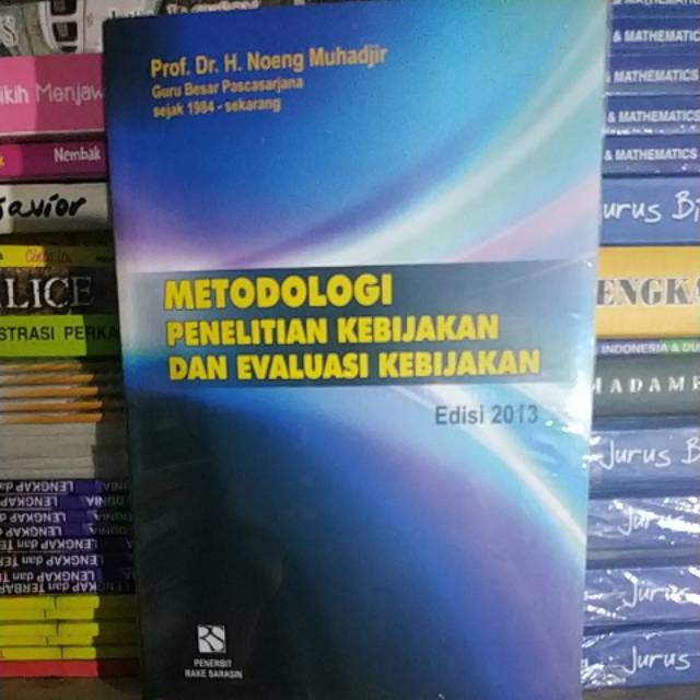 Jual Buku Metodologi Penelitian Kebijakan Dan Evaluasi Kebijakan ...