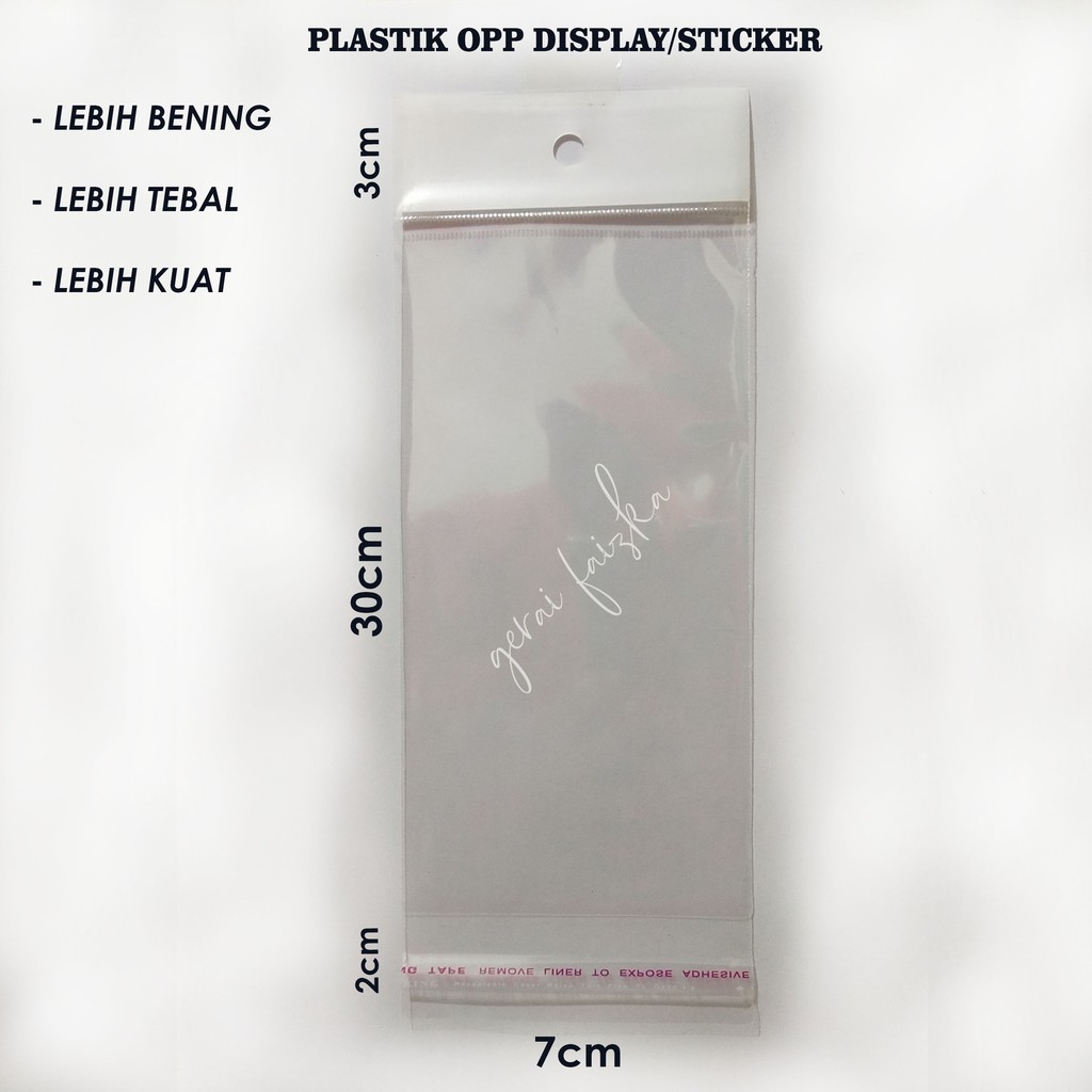 Jual PLASTIK OPP DISPLAY/STICKER 7X30~8X30 | Shopee Indonesia