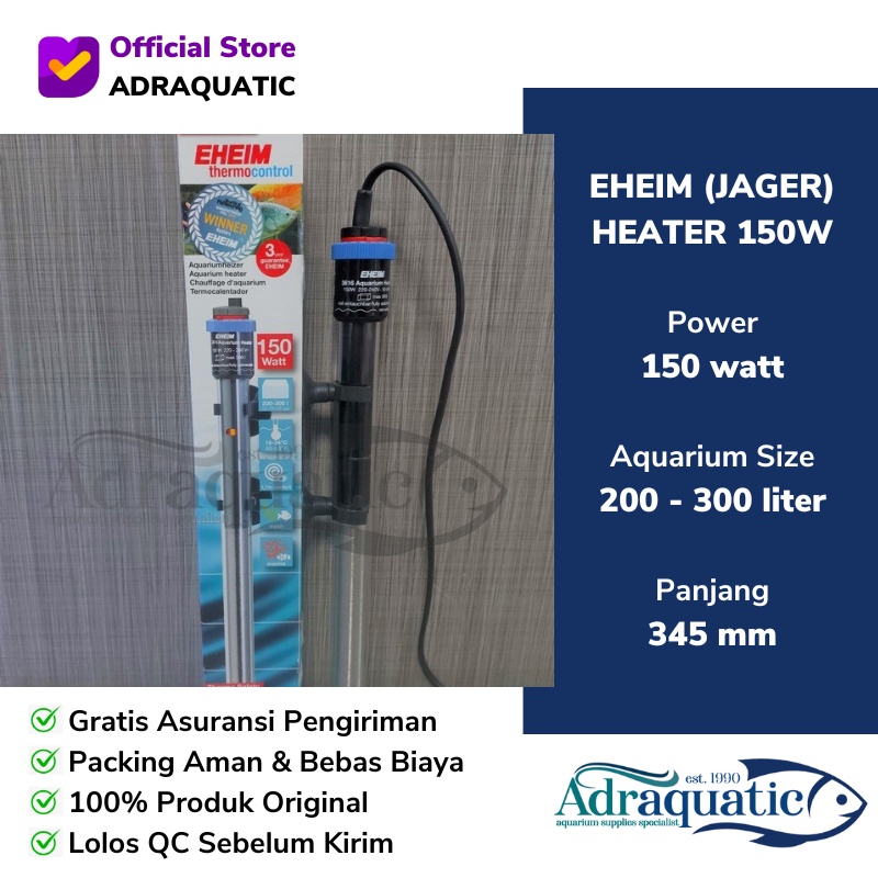 Jual EHEIM THERMOCONTROL HEATER 150W PEMANAS PENGHANGAT AIR AQUARIUM