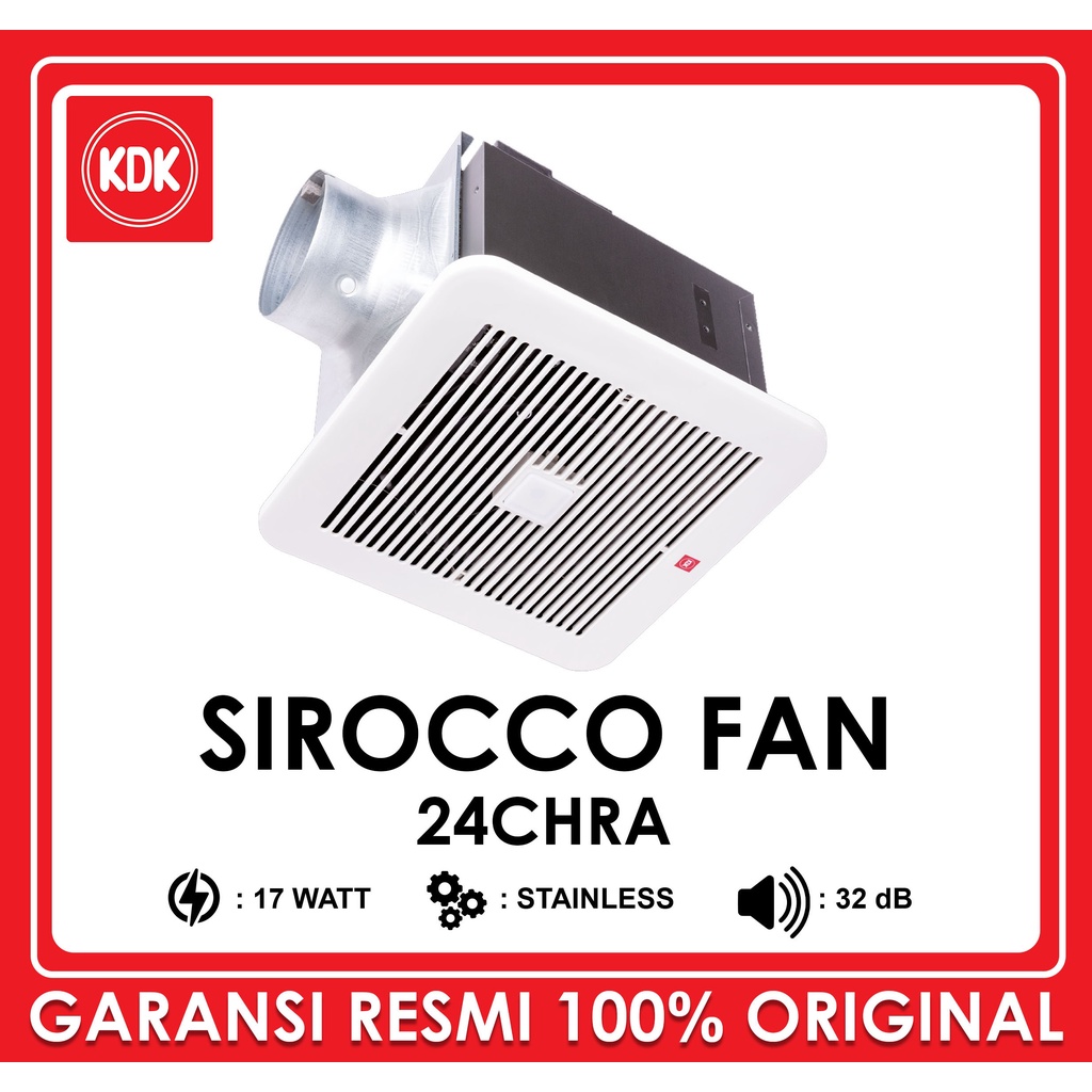 Jual KDK 24CHRA Exhaust Ceiling Fan Sirocco 24cm Kipas Angin Plafon 24 ...