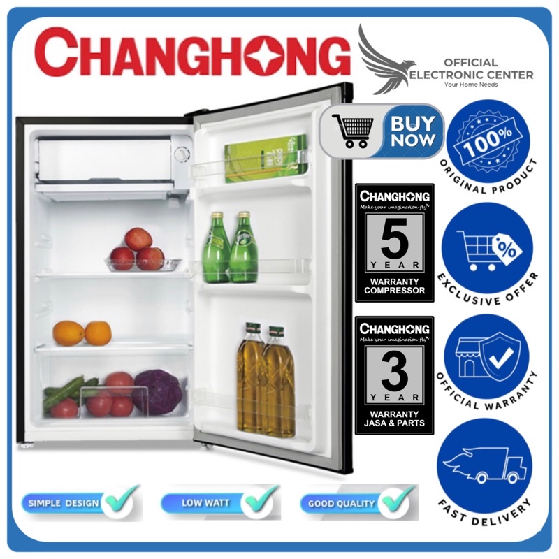 Jual CHANGHONG KULKAS 1 PINTU CBC-100 CBC100 LEMARI ES PORTABLE LOW ...