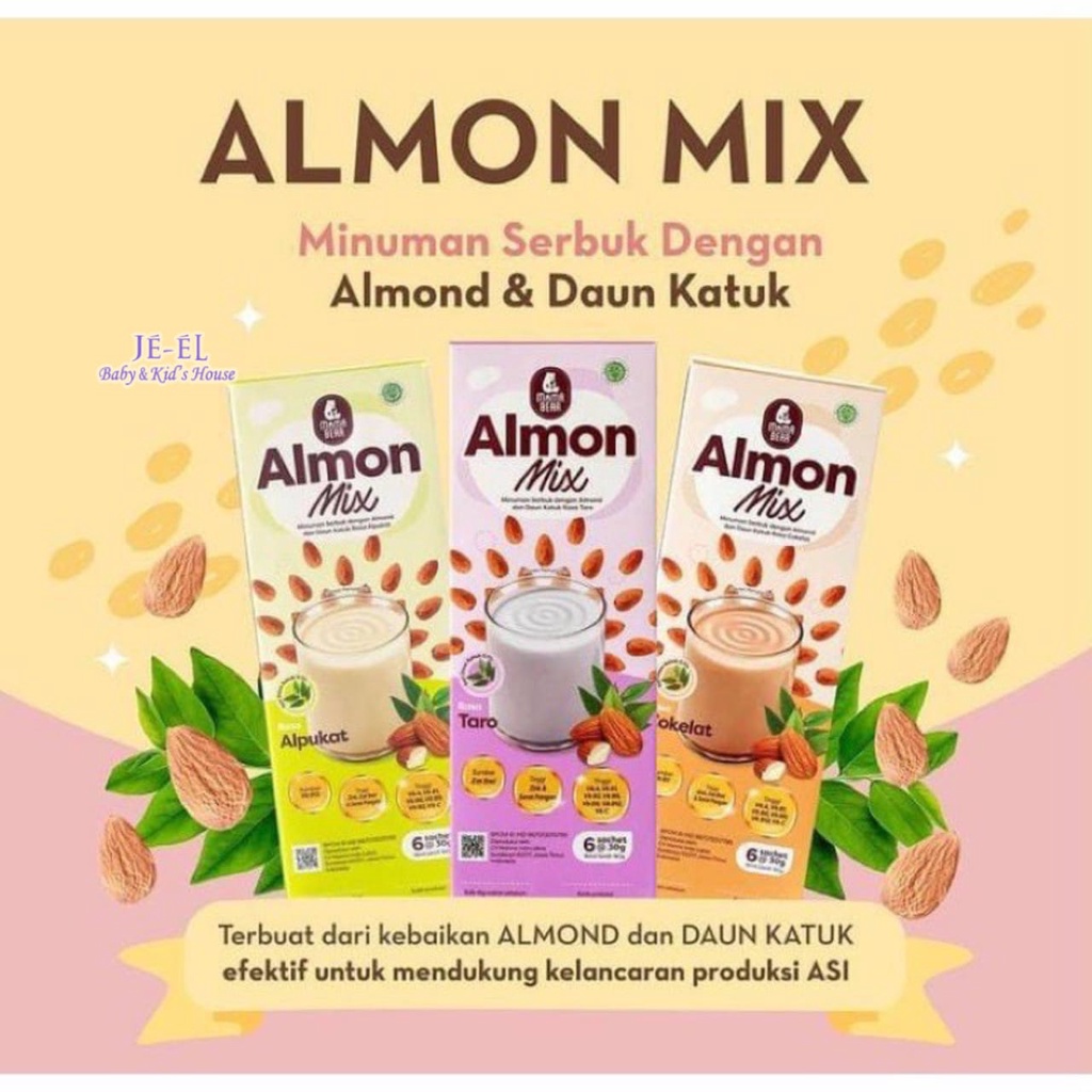 Jual Mama Bear Almon Mix Minuman Serbuk Almond Dengan Daun Katuk dan