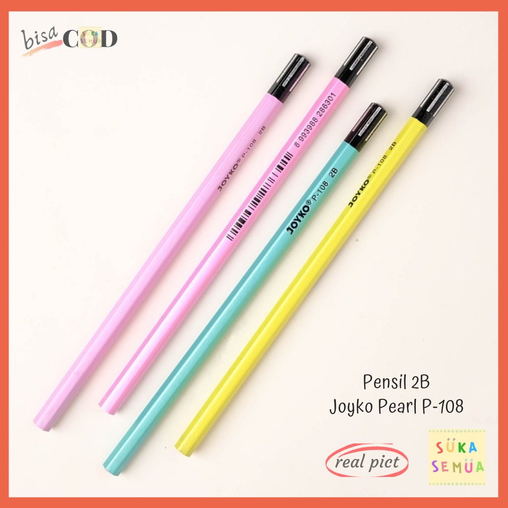 Jual Pensil 2b Joyko Pearl P 108 Pinsil Pencil Kayu Serut Warna