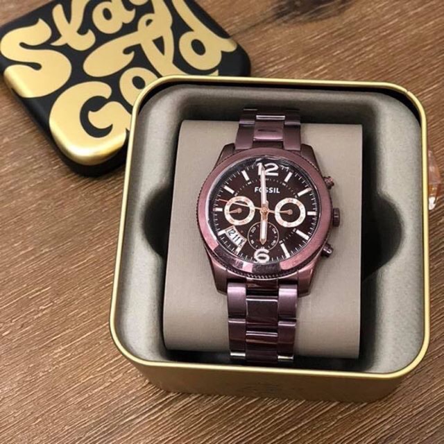 Jual Fossil Perfect Boyfriend ES4110 Wine Shopee Indonesia