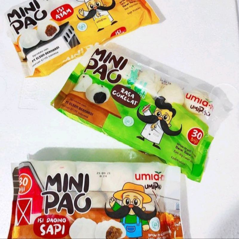 Jual Umia-Mi Mini Pao Ayam / Sapi / Coklat isi 30 Biji - amira frozen ...