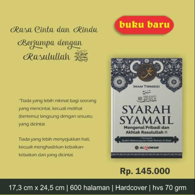 Jual Syarah Syamail Mengenal Akhlaq Rasulullah Shopee Indonesia