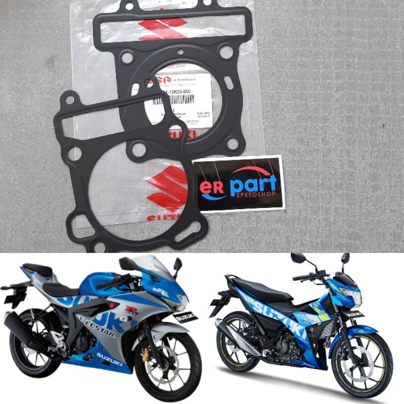 Jual paking perpak gasket blok head blok seher satria Fu Fi GSX 150 ...