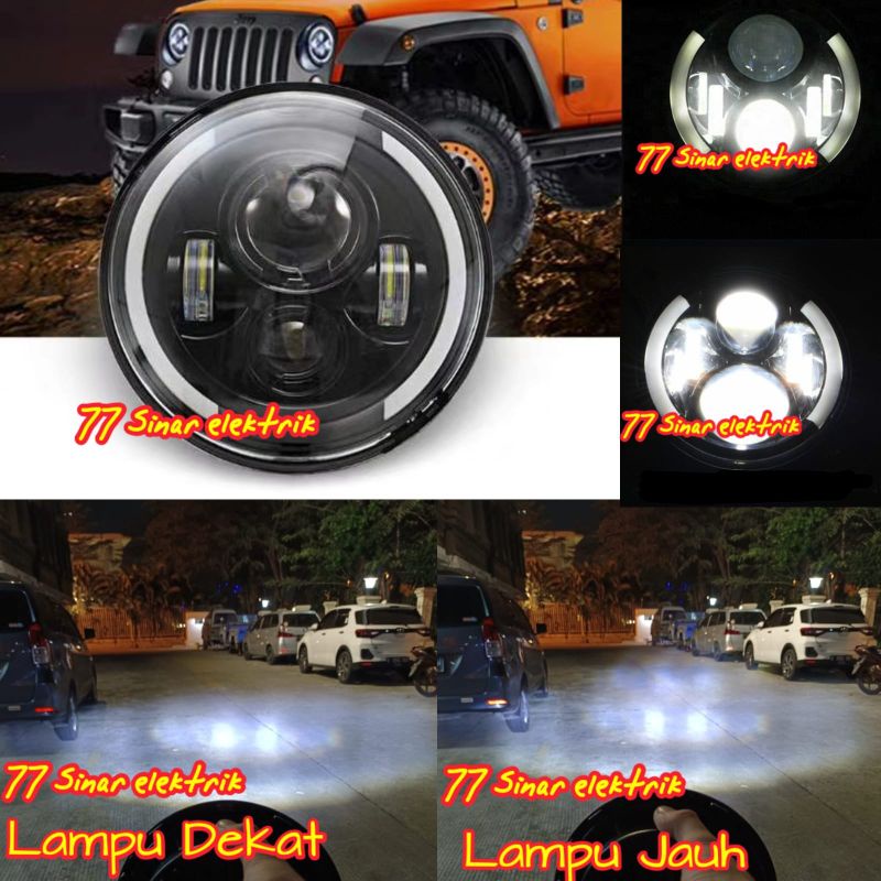 Jual Lampu Daymaker Inch Dot Sae Led Lampu Utama Mobil Motor Lampu Utama Daymeker Shopee