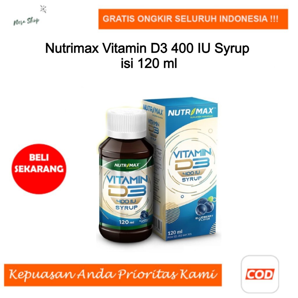 Jual Nutrimax Vitamin D3 400 IU SYRUP Suplemen Kalsium Tulang Vitamin