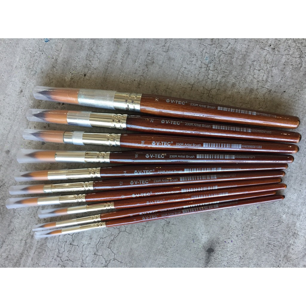 Jual KUAS LUKIS V-TEC ROUND 230R | Shopee Indonesia