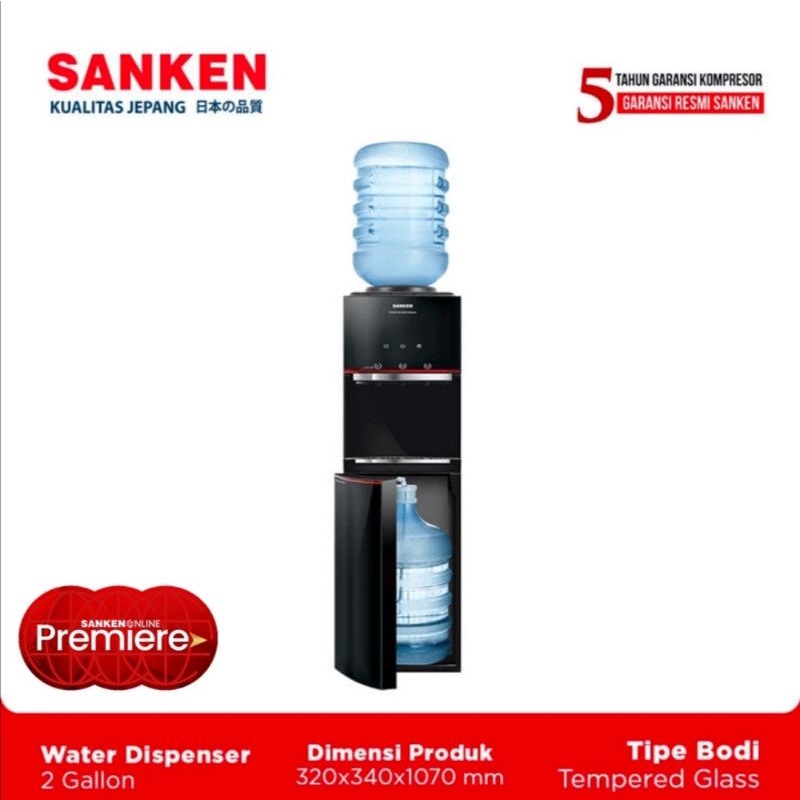 Jual SANKEN Water Dispenser Bottom Loading Duo Gallon HWDZ990GBK