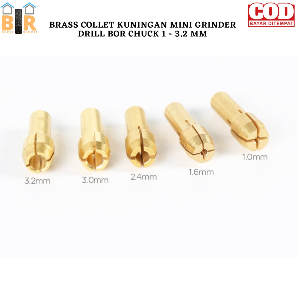 Jual Chuck Mata Bor Mini Grinder Drill Brass Collet Kuningan Mm Shopee Indonesia