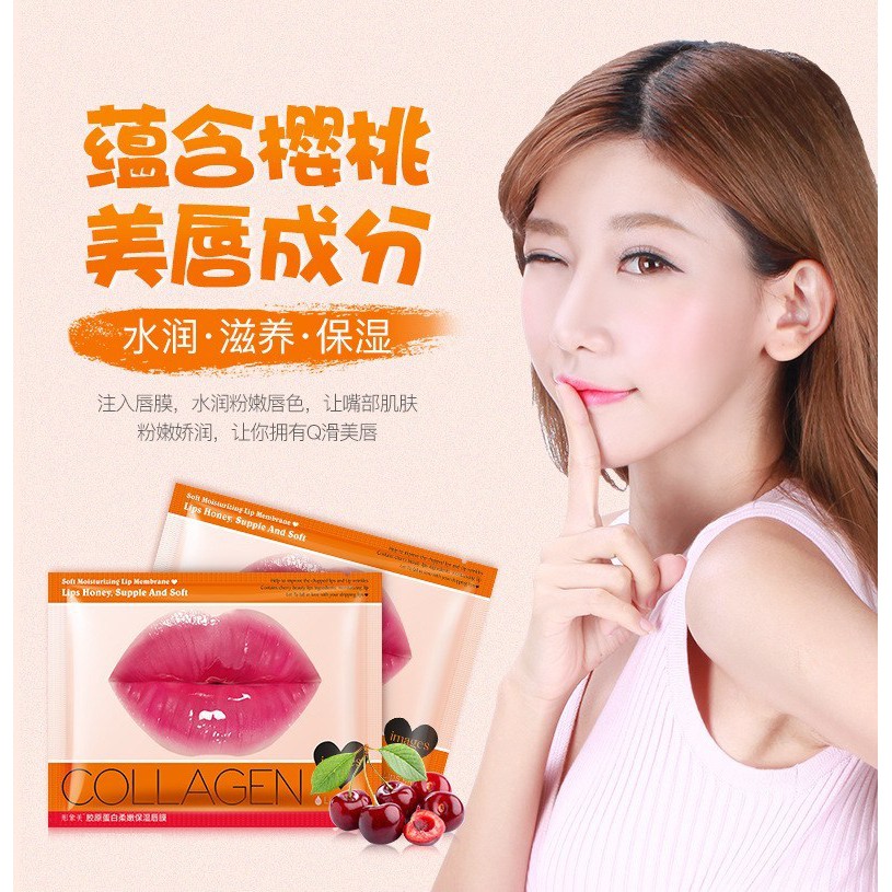Jual Images Collagen Moisturizing Lip Mask Antidrying and Desalination Lips Shopee Indonesia